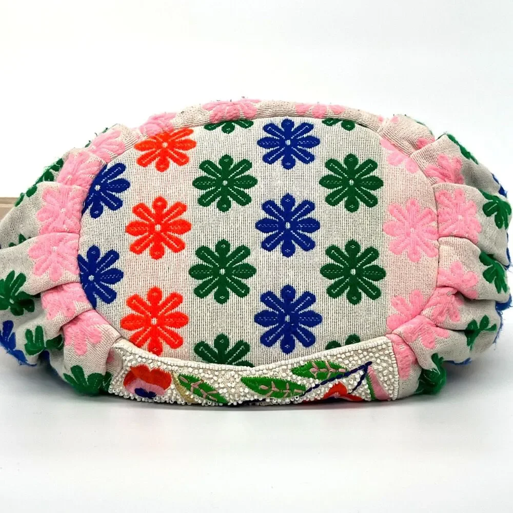 Beaded Embroidered Dragonfly Tote Bag Boho Multicolor Crossbody America & Beyond